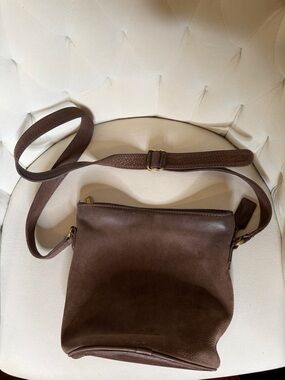 COACH Vintage 4933 Sonoma Nubuc Cowhide Leather Bucket Bag USA Dark brown
